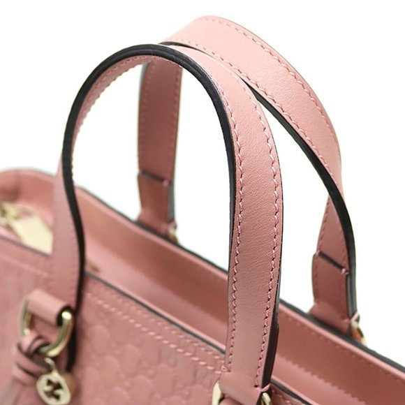 Gucci GG Microgussima Small Tote Crossbody in Pink New with Dustbag - Picture 3 of 7